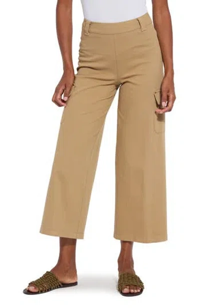 Lyssé Lysse Erin West High Waist Crop Wide Leg Utility Pants In Neutral