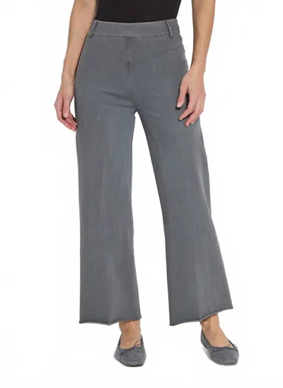 Lyssé Erin Hi Waist Wide Leg Denim In Antique Wash Charcoal In Multi