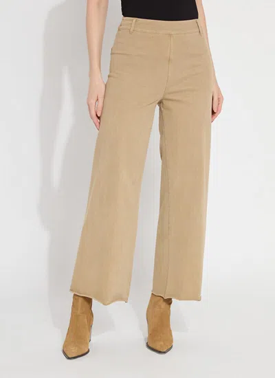 Lyssé Erin Wide Leg Denim (28" Inseam) In Brown