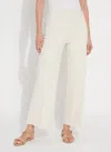Lyssé Erin Wide Leg Denim Jeans In Oat In Brown