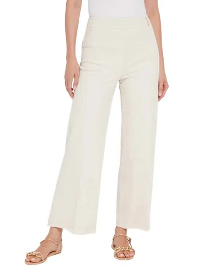Lyssé Erin Wide Leg Denim Pant In Oat In White
