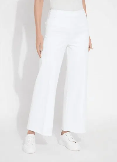 Lyssé Erin Wide Leg Denim Pants In White