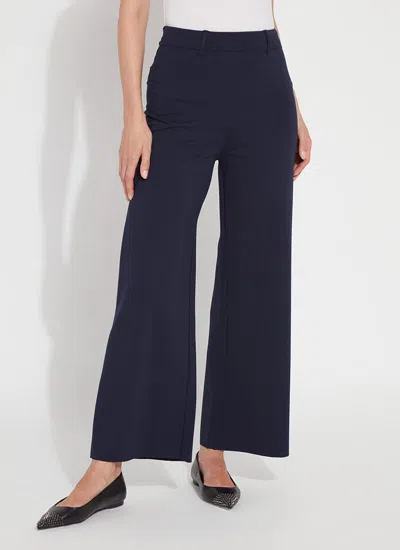 Lyssé Erin Wide Leg Ponte (28" Inseam) In Blue