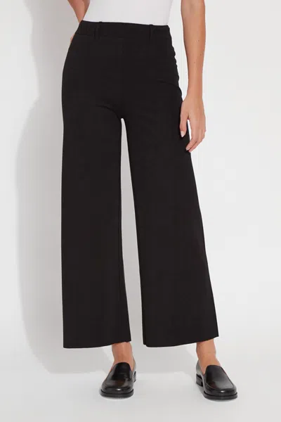 Lyssé Erin High Waist Ankle Wide Leg Ponte Pants In Black