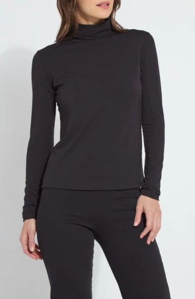 Lyssé Essential Long Sleeve Turtleneck Top In Black