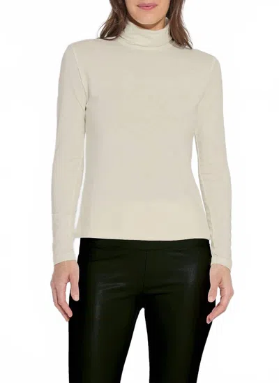 Lyssé Essential Long Sleeve Turtleneck Top In Latte In Multi