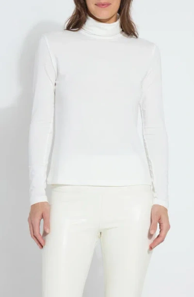 Lyssé Essential Long Sleeve Turtleneck Top In Off White