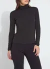 Lyssé Essential Long Sleeve Turtleneck Top In Black