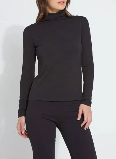 LYSSÉ ESSENTIAL LONGSLEEVE TURTLENECK TEE IN BLACK