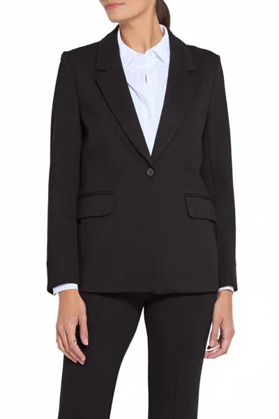 Lyssé One-button Ponte Blazer In Black