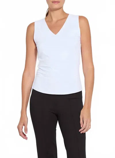 Lyssé Essential V-neck Shell Tank In White
