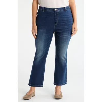 Lyssé Lysse Estelle Pull-on Ankle Flare Jeans In Blue