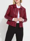 Lyssé Estrella Vegan Suede Jacket In Red