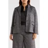 Lyssé Lysse Everest Glen Plaid Ponte Blazer In Gray