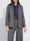 Lyssé Everest Jacquard Ponte Blazer In Gray