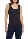 Lyssé Evie Neck Tank Top In Black In Black
