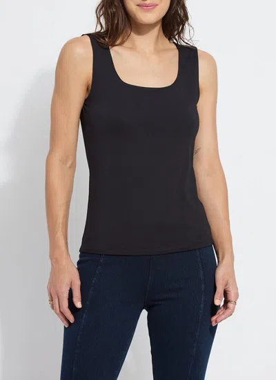 Lyssé Evie Scoop Neck Tank In Black