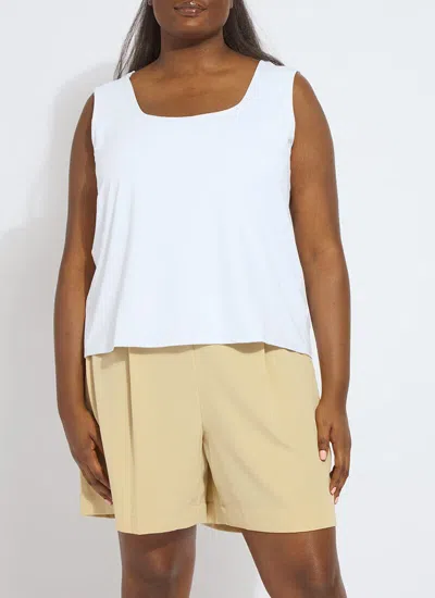 Lyssé Evie Scoop Neck Tank Curvy In White