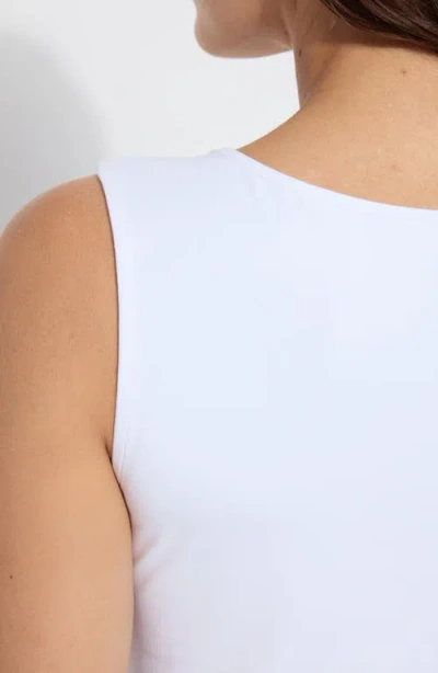 Lyssé Evie Scoop Neck Tank In White