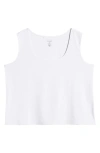 Lyssé Evie Scoop Neck Tank In White