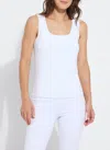 Lyssé Evie Scoop Neck Tank In White