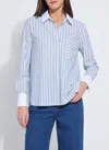 Lyssé Executive Stripe & White Collar Cropped Schiffer