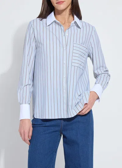 Lyssé Executive Stripe & White Collar Cropped Schiffer
