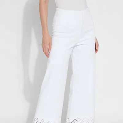 Lyssé Eyelet Embroidered Crop (plus Size) In White