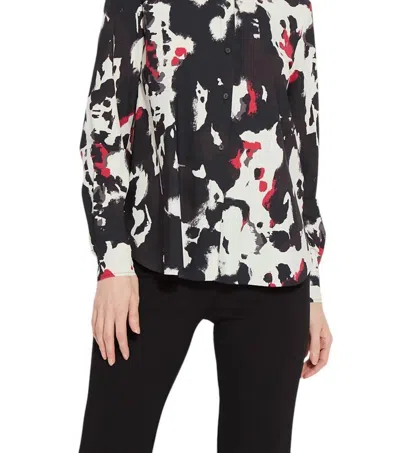 Lyssé Fashion Connie Slim Button Down Shirt In Refined Layers In Multi
