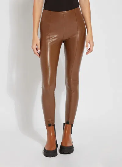 Lyssé Faux Leather Leggings In Bronze In Gold
