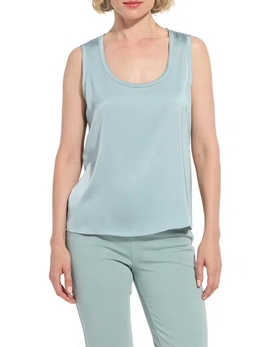 Lyssé Filipa Mix Media Tank Top In Blue