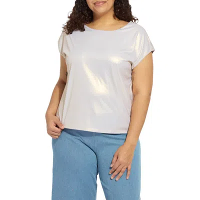 Lyssé Lysse Foil Jersey Top In White