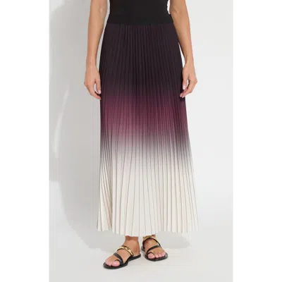 Lyssé Fortunata Packable Pleated Chiffon Midi Skirt In Multi