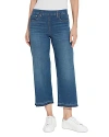 Lyssé Frances High Rise Cropped Wide Leg Jeans In Authentic Midwash In Authentic Midwash