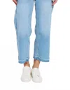 Lyssé Francis Wide Leg Crop Jean In Authentic Bleached Blue In Blue