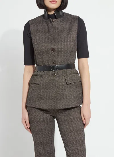 Lyssé Frankie Sleeveless Blazer In Speckled Salt And Pepper