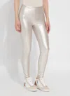 Lyssé Freya Legging In Metallic Deep Alabaster In Gray