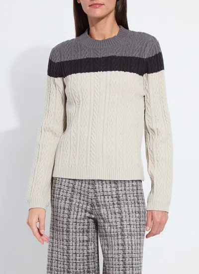Lyssé Gabriel Cozy Sweater In Apres Ski Texture In White