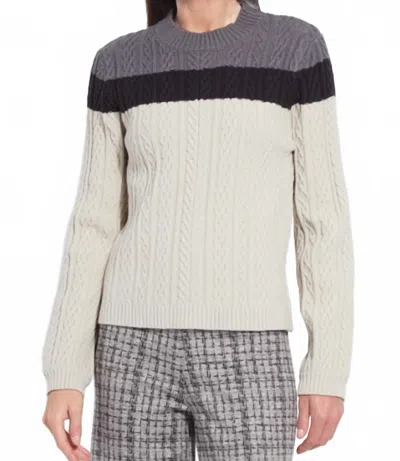 Lyssé Gabriel Cozy Sweater In Apres Ski Texture In White