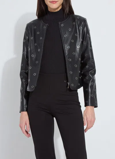 Lyssé Geneva Grommet Vegan Leather Jacket In Black
