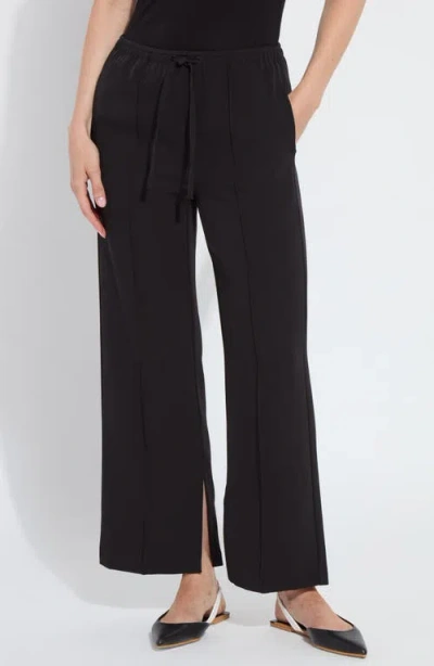 Lyssé Genevieve Drawstring Inside Slit Pants In Black
