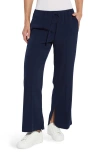 Lyssé Genevieve Drawstring Inside Slit Pants In True Navy