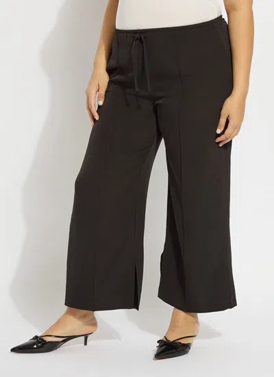 Lyssé Genevieve Drawstring Trouser (plus Size, 28" Inseam) In Black