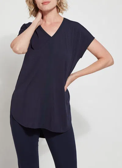 Lyssé Gina V-neck Top In Blue