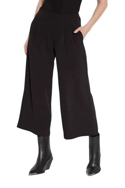 Lyssé Giselle Pleated Culotte Pant In Black