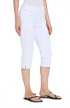 Lyssé Granada Front Pocket Capri Denim Jeans In White In White