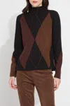 Lyssé Greta Pullover Sweater In Placed Diamond In Multi