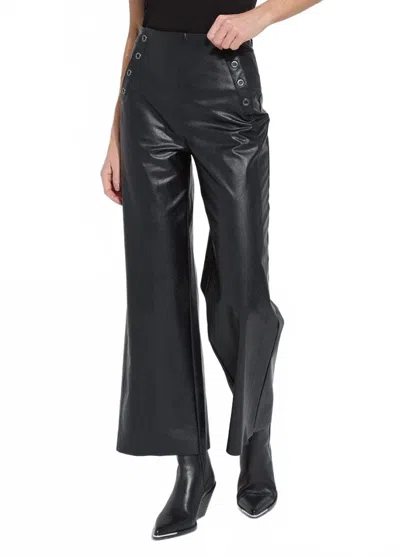 Lyssé Grommet Pocket Vegan Pant In Black In Purple