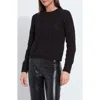 Lyssé Lysse Hadley Cozy Faux Pearl Embellished Sweater In Black