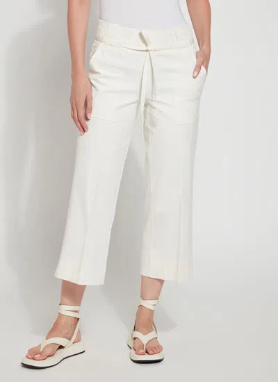 Lyssé Hallie Cropped Wide Leg In White